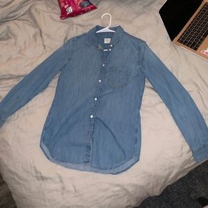denim button down shirt